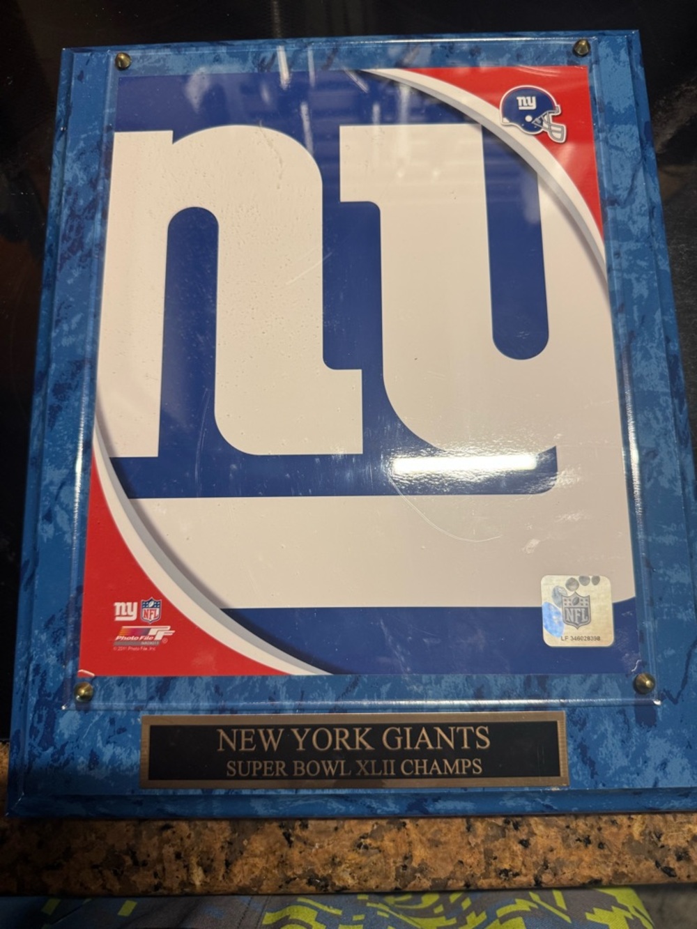 New York Giants Super Bowl Plaque - Large Team Logo